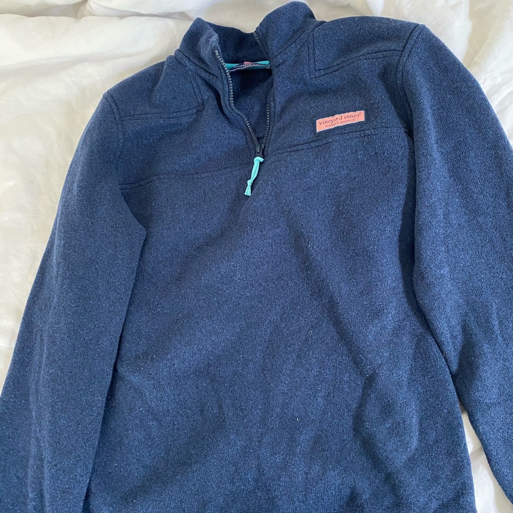 Navy blue Vineyard vines quarter zip